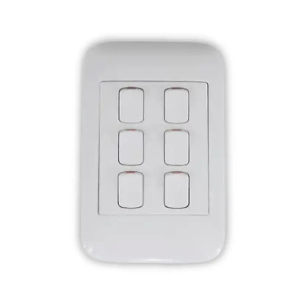 Onesto Oracle 4x2 6Lever 1Way White - Whitehouse Lighting And Electrical