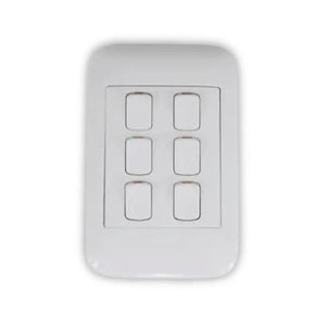 Onesto ON2061 Oracle 4x2 6 Lever 1 Way White Switch