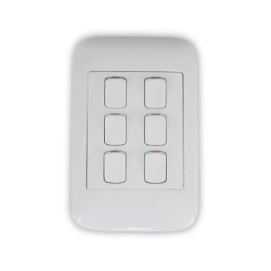 Onesto Oracle 4x2 6Lever 1Way White - Whitehouse Lighting And Electrical