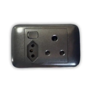 Onesto Oracle 4x2 Single Euro Black Switch Socket