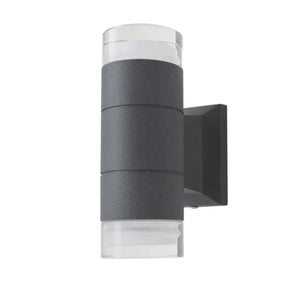 Flash Dual Flute GU10 IP54 Outdoor Wall Light