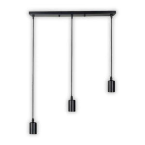 O Lite E27 Rectangular Black Pendant Light