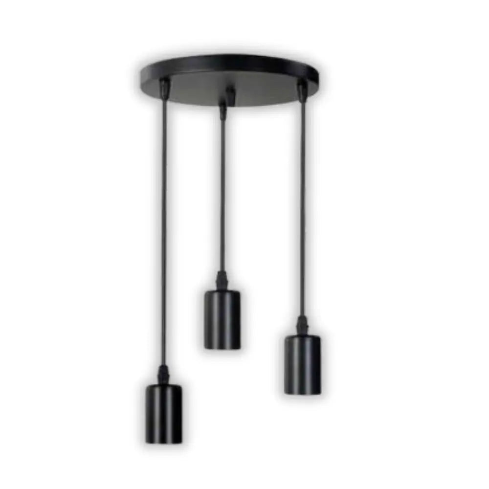 O-Lite Black Round Pendant Light E27 - Whitehouse Lighting And Electrical