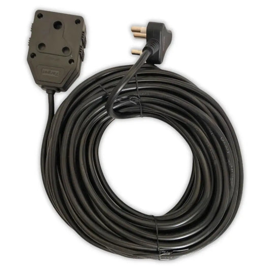 Whitehouse Lighting And Electrical 15M 1MM Black Extension Cord  Whitehouse Lighting And Electrical