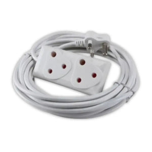 WHL&E 1mm x 20m Double Plug White Extension Cord