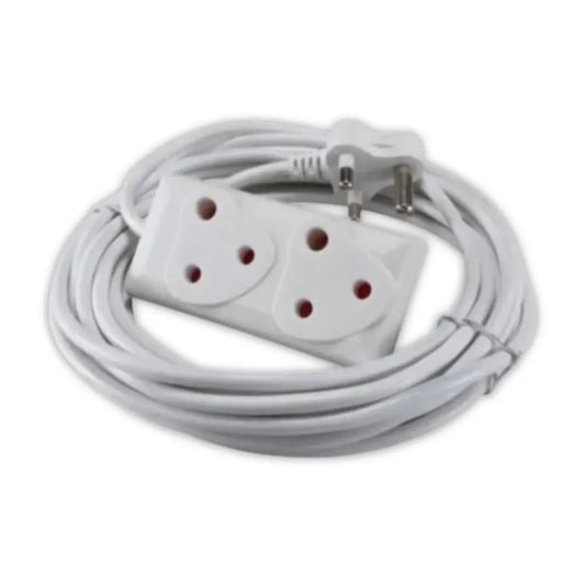 Whitehouse Lighting And Electrical 20M 1MM Double Plug White Extension Cord  Whitehouse Lighting And Electrical