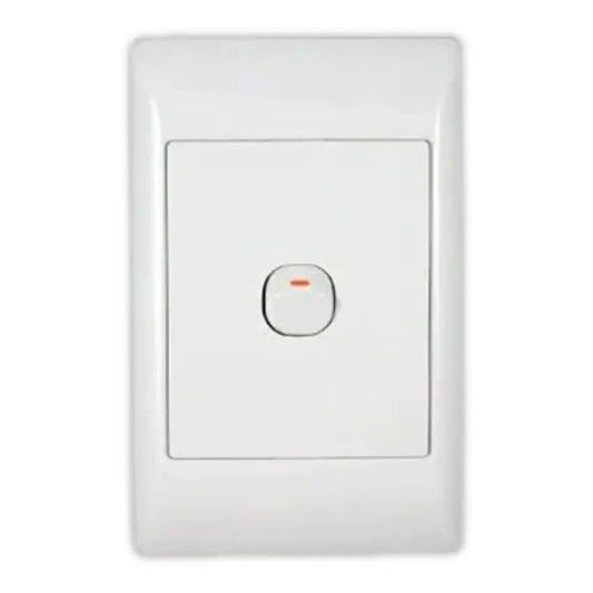 Whitehouse Lighting And Electrical White 4x2 1Lever Single Switch  Whitehouse Lighting And Electrical