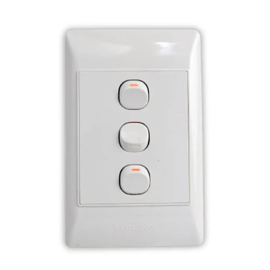 Whitehouse Lighting And Electrical White 3 Lever Switch  Whitehouse Lighting And Electrical