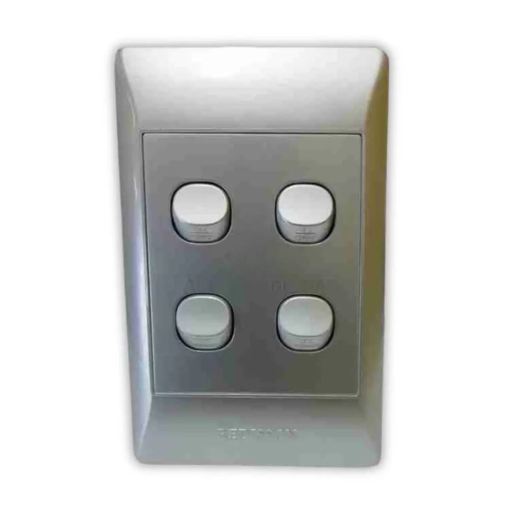 Whitehouse Lighting And Electrical Silver 4Lever Switch  Whitehouse Lighting And Electrical