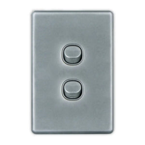 WHL&E 4x2 2 Lever Silver Switch