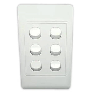 WHL&E 4x2 6 Lever White Switch