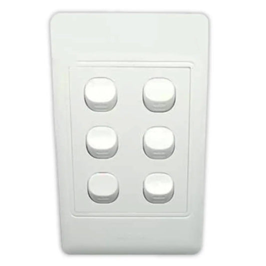Whitehouse Lighting And Electrical White 4x2 6Lever Switch  Whitehouse Lighting And Electrical