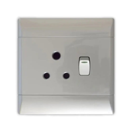 Silver 4x4 Single Socket - Whitehouse Lighting And Electrical