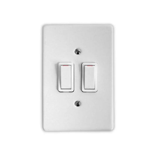 Crabtree 4x2 2 Lever 1 Way Switch - Whitehouse Lighting And Electrical