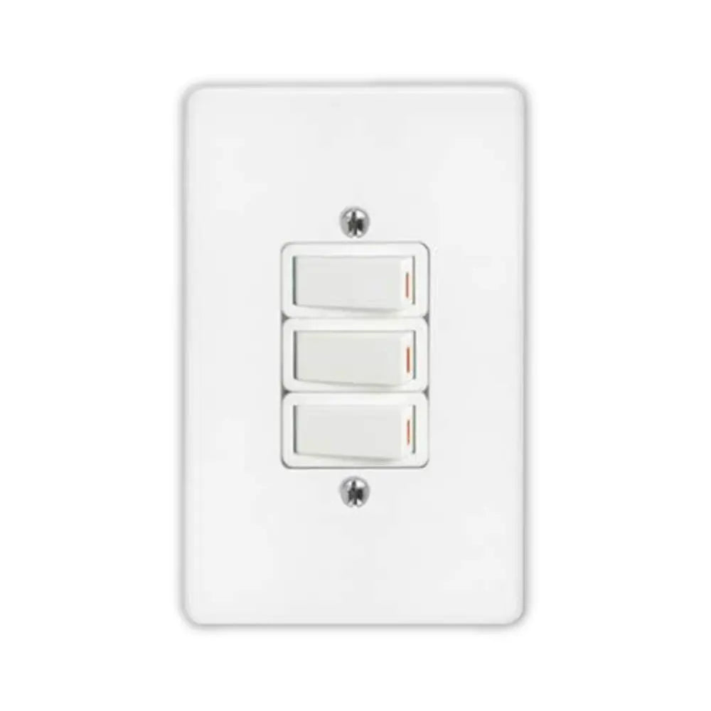 Crabtree 4x2 3 Lever 1 Way Switch - Whitehouse Lighting And Electrical