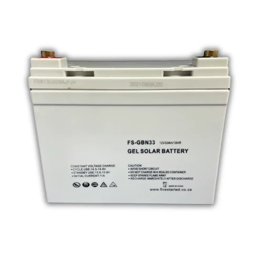 12V 33AH Gel Battery - Whitehouse Lighting And Electrical