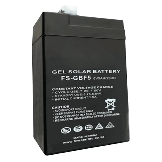 6V 5AH Gel Battery - Whitehouse Lighting And Electrical