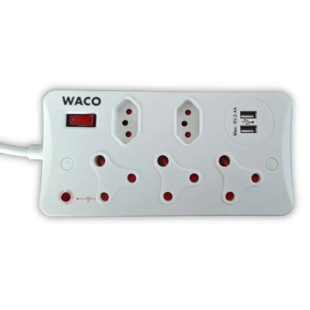 Waco 5 Way Surge Protected USB Multiplug - Whitehouse Lighting And Electrical