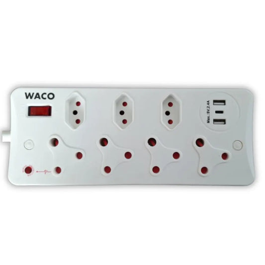 Waco 7 Way Surge Protected USB Multiplug - Whitehouse Lighting And Electrical