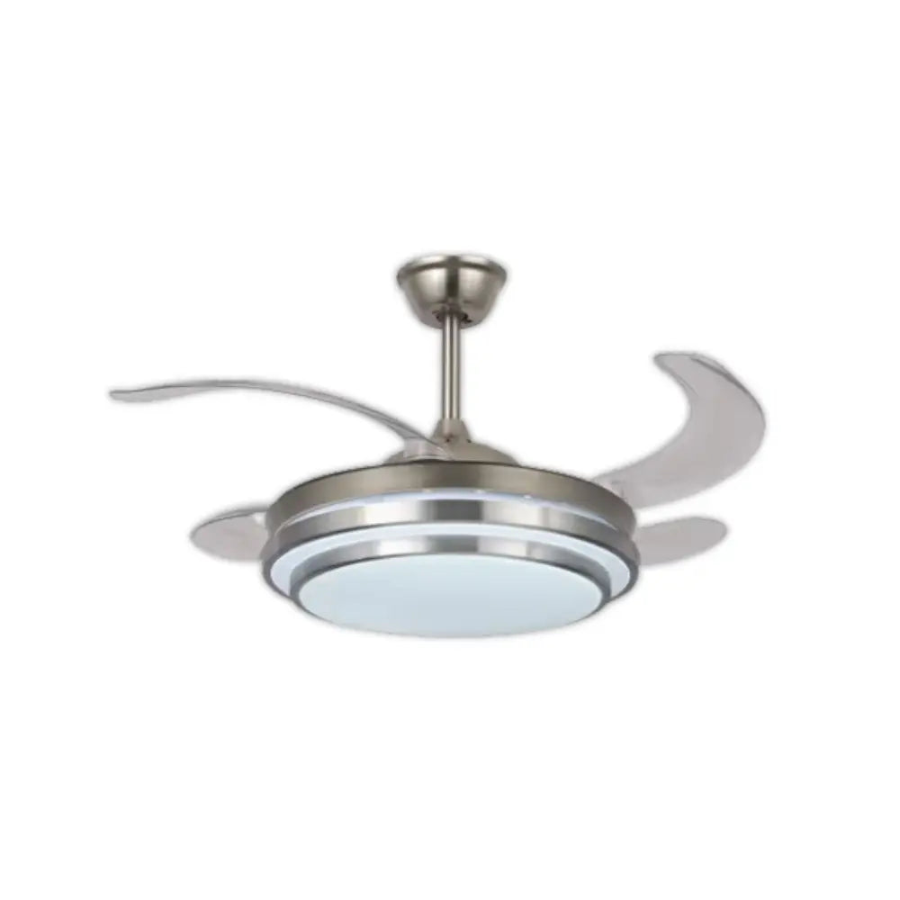 Whitehouse Lighting And Electrical Silver Retractable Fan Light  Whitehouse Lighting And Electrical