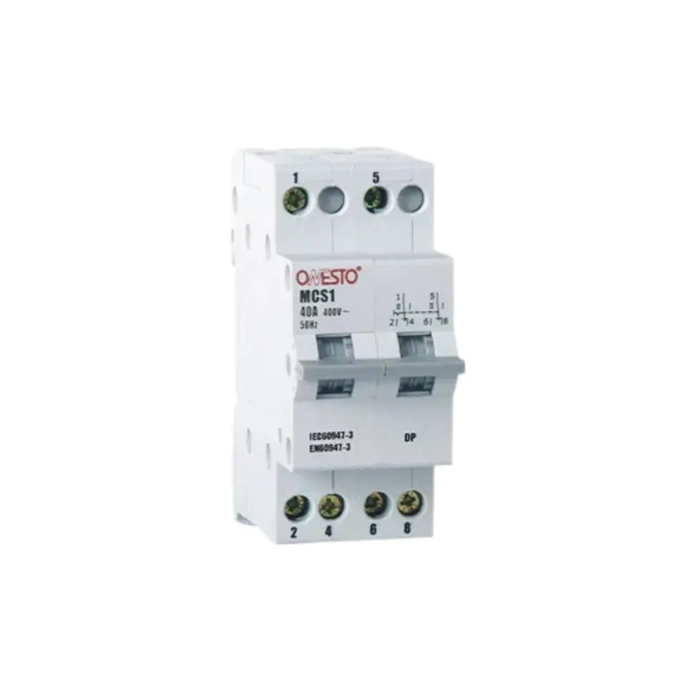 Onesto 40A 2P Change-Over Switch - Whitehouse Lighting And Electrical
