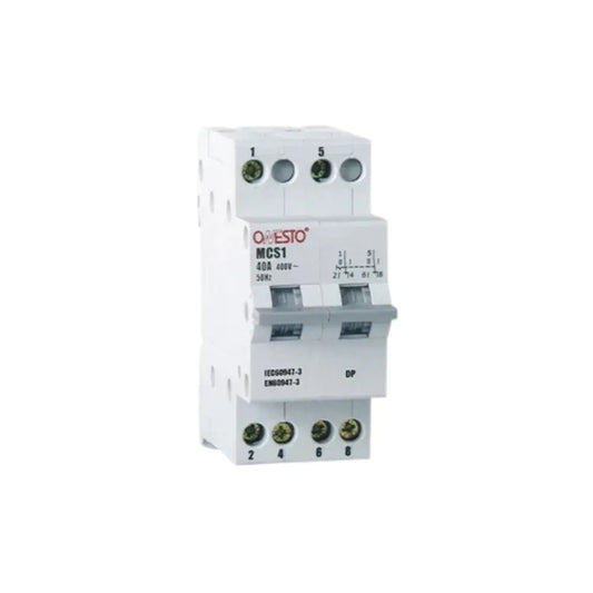 Onesto 40A 2P Change-Over Switch - Whitehouse Lighting And Electrical