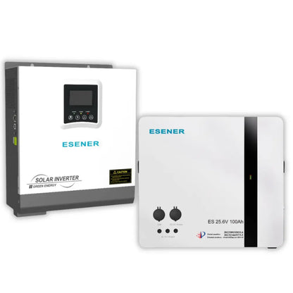 Esener 3.6KW 24V Pro Inverter + Esener 2.56KW 24V Lithium-Ion Battery Combo - Whitehouse Lighting And Electrical