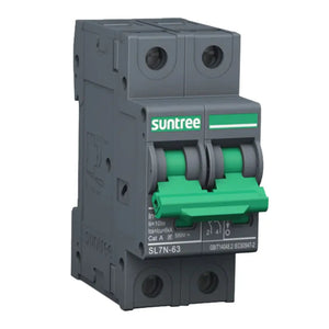 Suntree SW015179 20A 2 Pole 550VDC Miniature DC Circuit Breaker