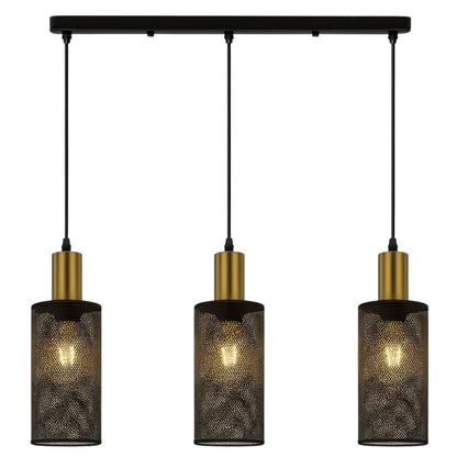 Whitehouse Lighting And Electrical Brightstar PEN874/3 Black And Gold Dining Lamp  Brightstar
