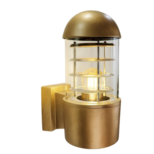 Whitehouse Lighting And Electrical WHL&E Gold Up-facing Outdoor Wall Lamp  Whitehouse Lighting And Electrical