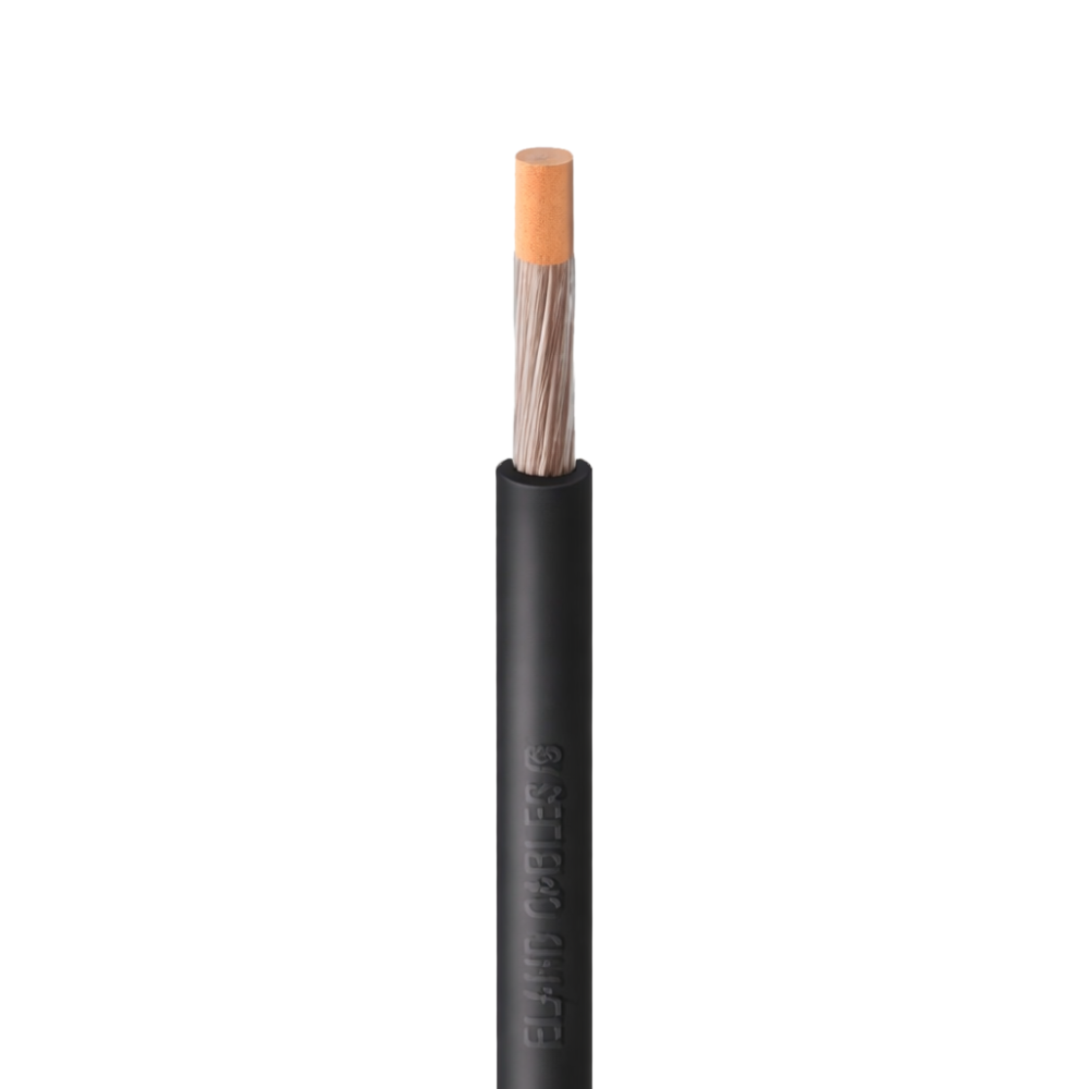 WHL&E 35mm x 1m Black Battery Cable product image on white background