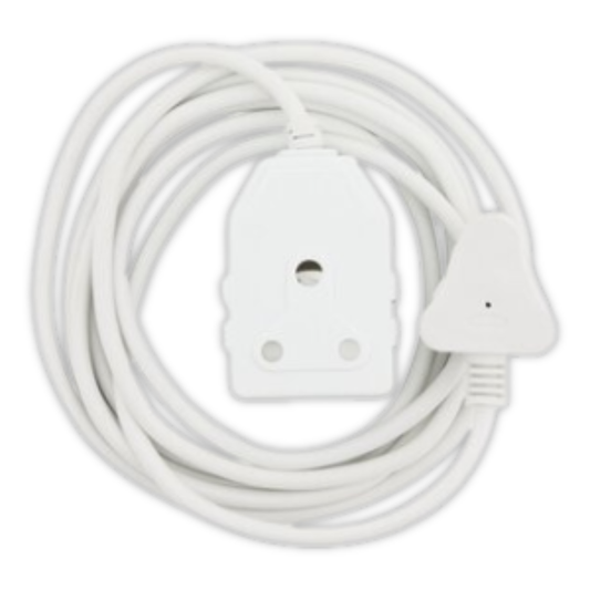 Cablix 5M 1MM White Extension Cord - Whitehouse Lighting And Electrical