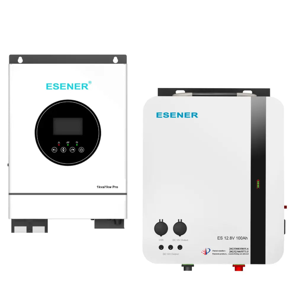 Esener 1KW 12V Pro Inverter + Esener 1.28KW 12V Lithium-Ion Battery Combo - Whitehouse Lighting And Electrical