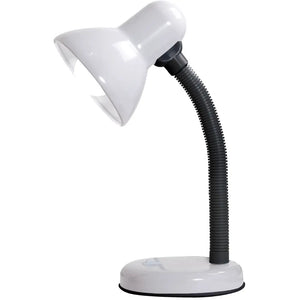 Flash E27 White Desk Lamp