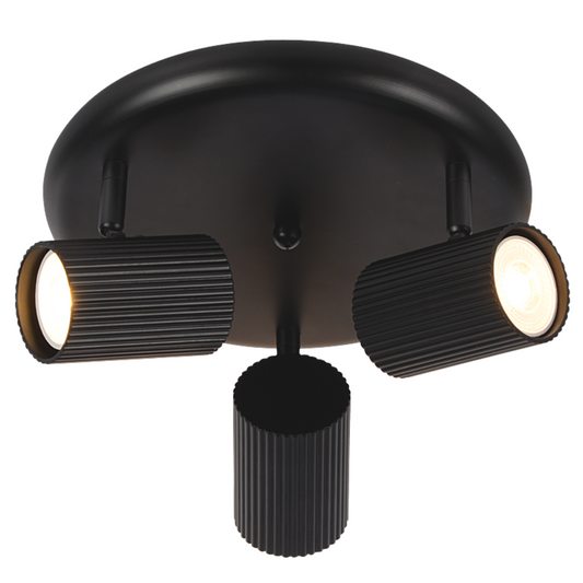 Brightstar S416/3 Matte Black Spotlight