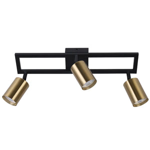Brightstar S414/3 Black And Satin Brass Spotlight