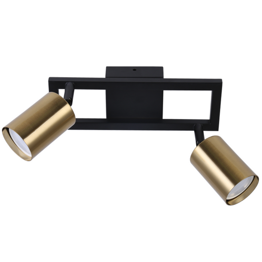 Brightstar S414/2 Black & Satin Brass Spotlight