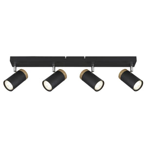 Brightstar S412/4 Wood Finish Black Spotlight