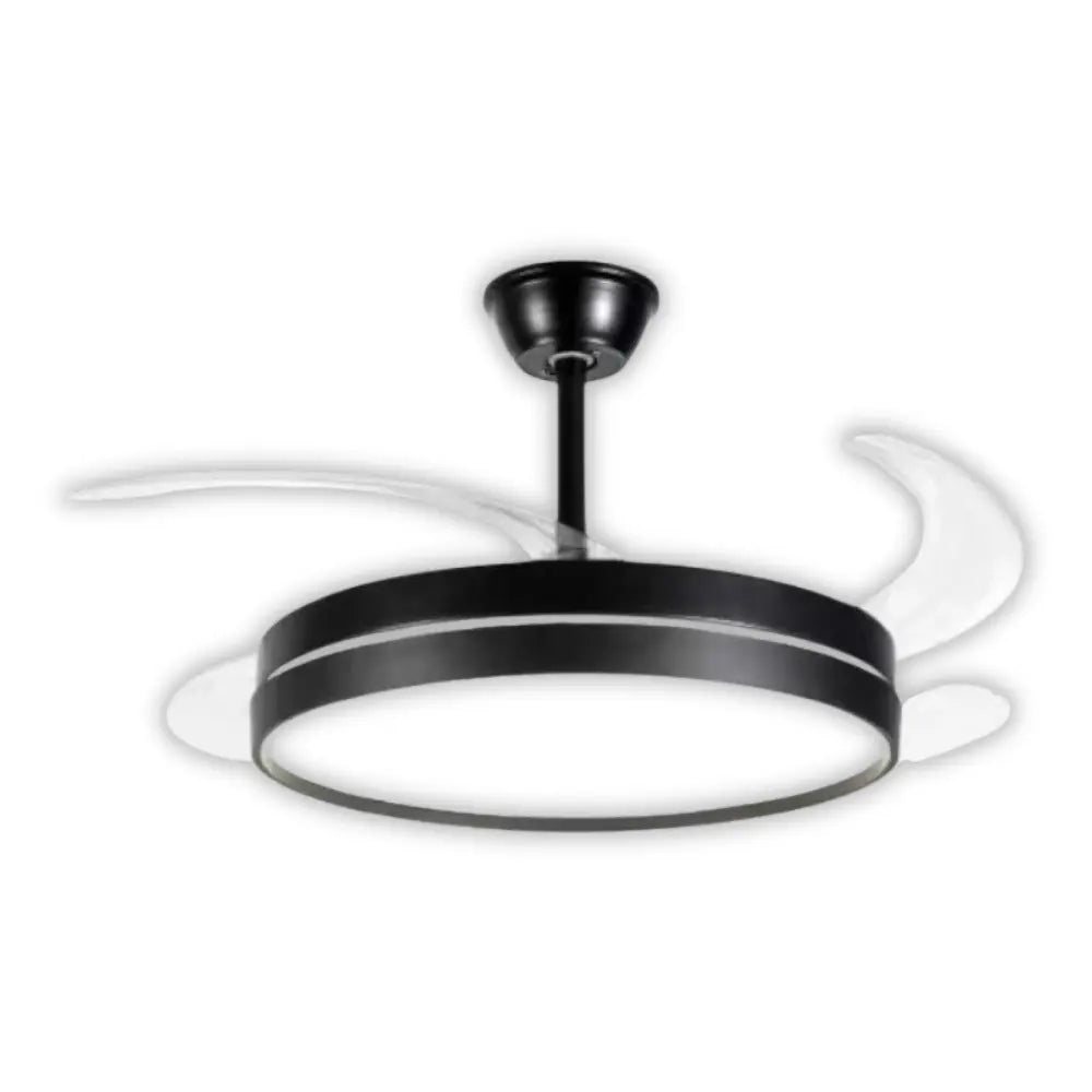 WHL&E F1-03 Black Retractable Fan Light - Whitehouse Lighting And Electrical