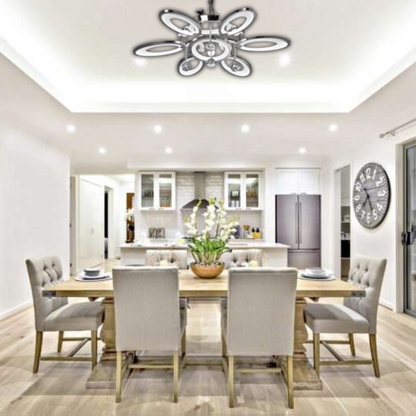 73W LED Silver With Crystal Ceiling Light