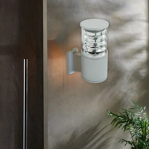 WHL&E 8402/1 Up Facing Outdoor Silver Wall Light