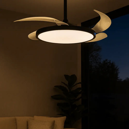 Brightstar FCF106 Black Fan With Light - Whitehouse Lighting And Electrical