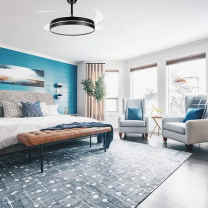 WHL&E F1-03 Black Retractable Fan Light - Whitehouse Lighting And Electrical