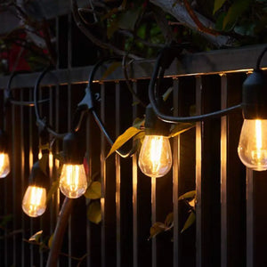 WHL&E LS510S 10 LED IP65 Solar 5m Warm White String Light