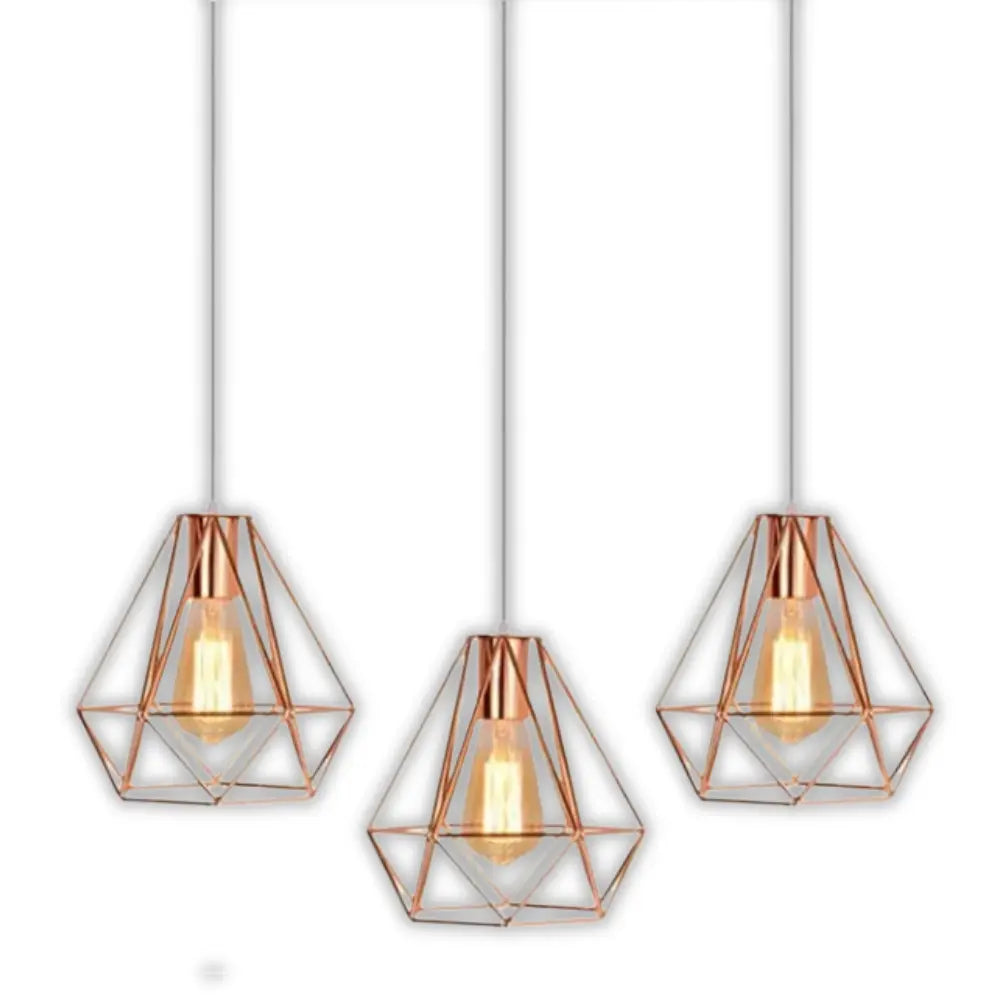 Whitehouse Lighting And Electrical WHL&E 7921/3 Rose Gold Dining Lamp  Whitehouse Lighting And Electrical