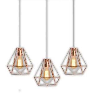 WHL&E 7921/3 Rose Gold Pendant Light