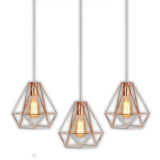 Whitehouse Lighting And Electrical WHL&E 7921/3 Rose Gold Dining Lamp  Whitehouse Lighting And Electrical