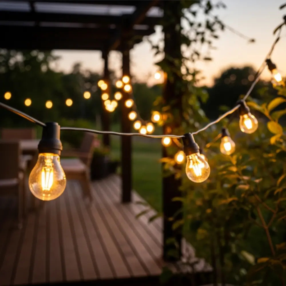 WHL&E LS510S 5M 10Light Solar Outdoor String Lights - Whitehouse Lighting And Electrical