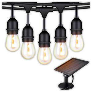 WHL&E LS510S 10 LED IP65 Solar 5m Warm White String Light
