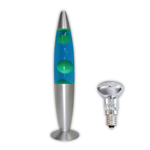 Brightstar TL108 Table Yellow And Blue Lava Lamp With 20W Spare Bulb Combo